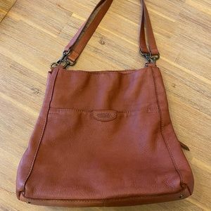 American Leather Co. Women's Lenox Triple Entry Satchel Brandy